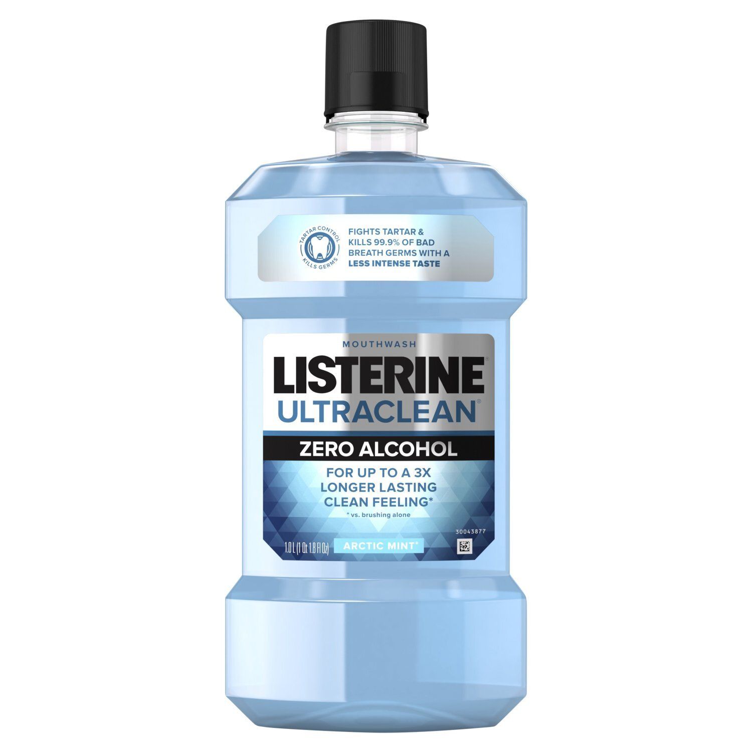 Listerine Ultraclean Zero Alcohol Tartar Mouthwash, Arctic Mint, 1L