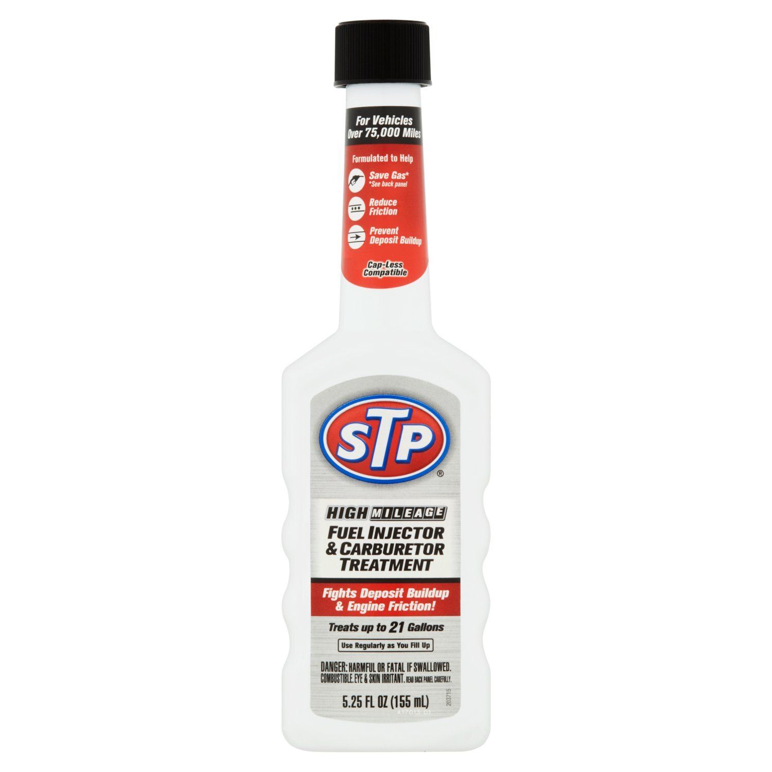 STP High Mileage Fuel Injector &amp; Carburetor Treatment, 5.25 fl oz