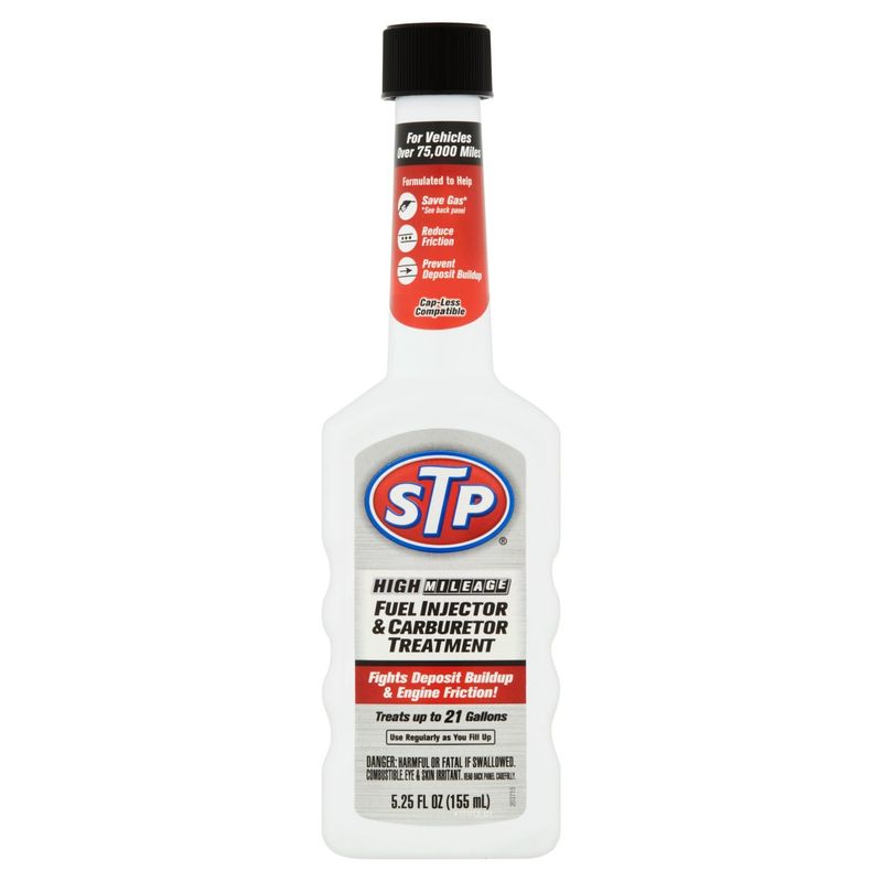 STP High Mileage Fuel Injector &amp; Carburetor Treatment, 5.25 fl oz