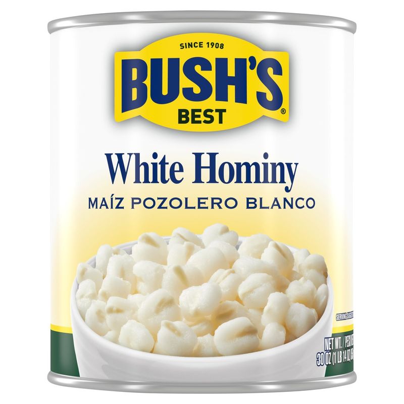 Bush's Best White Hominy, 30 oz