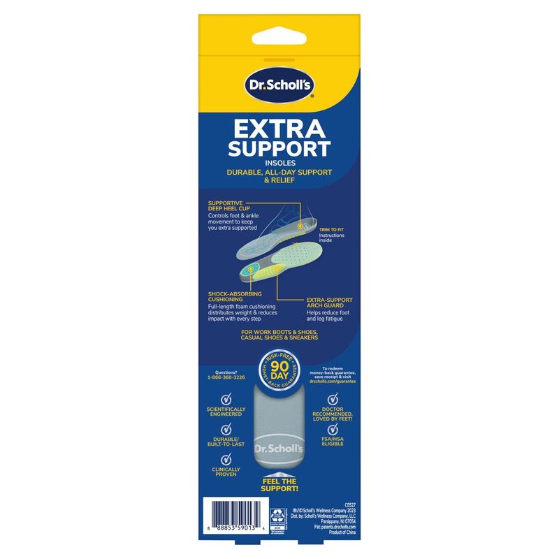 Dr. Scholl's Women's Extra Support Insoles, Size 6-11, 1 pair
