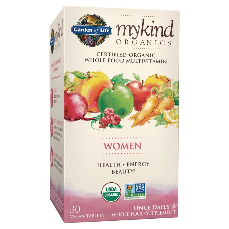 Garden of Life Mykind Organics Women Once Daily Whole Food Supplement, 30 count