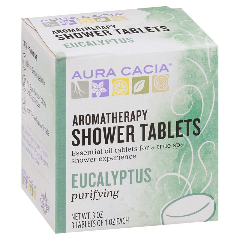 Aura Cacia Eucalyptus Purifying Aromatherapy Shower Tablets, 1 oz, 3 count