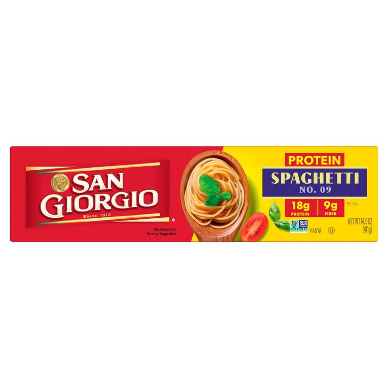 San Giorgio Protein No. 09 Spaghetti Pasta, 14.5 oz