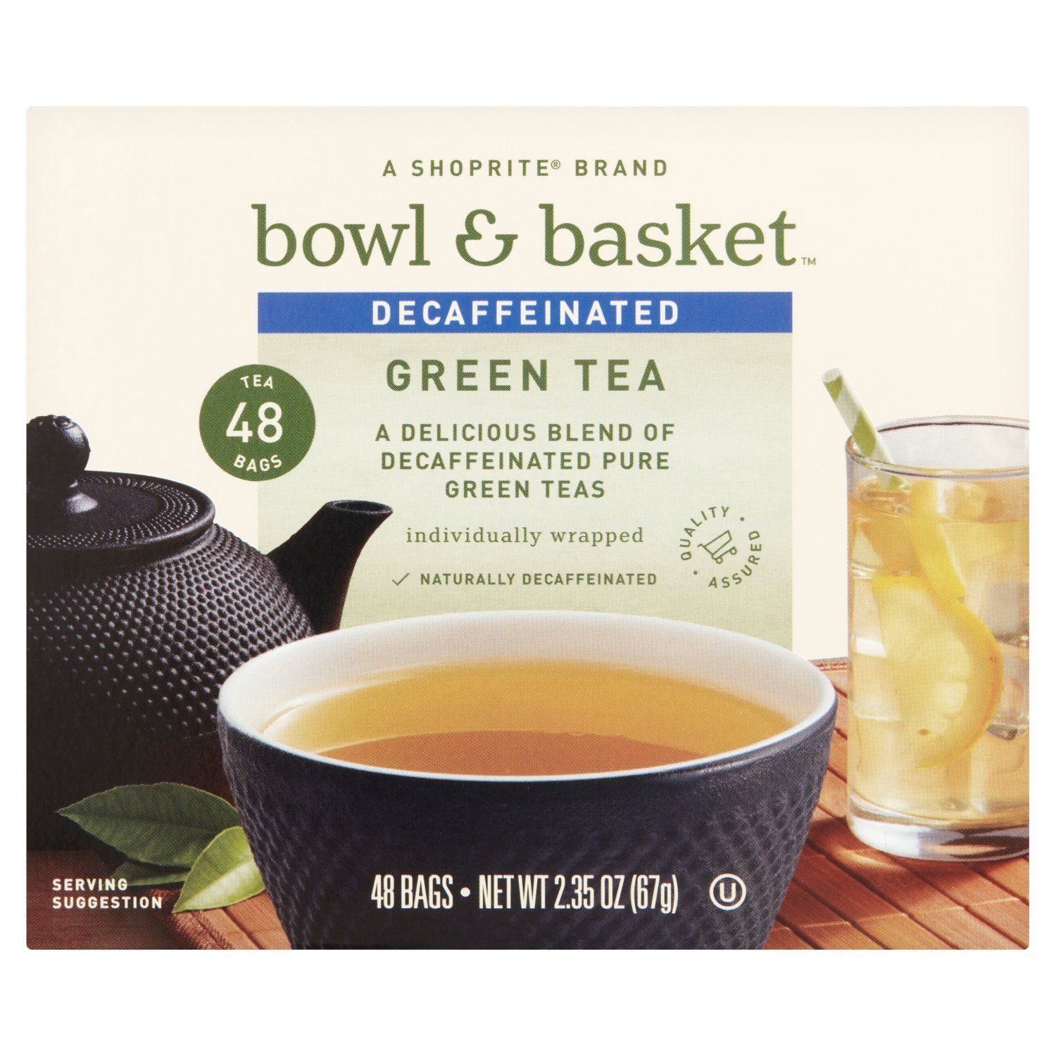 Bowl &amp; Basket Decaffeinated Green Tea Bags, 48 count, 2.35 oz