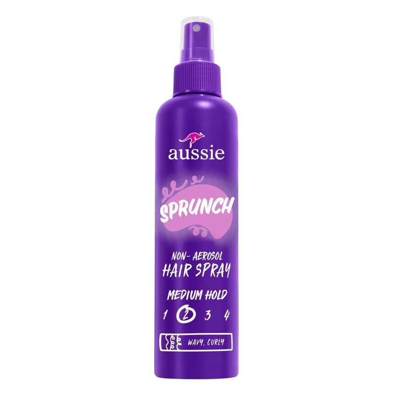 Aussie Sprunch Non-Aerosol Hair Spray for Curly Hair and Wavy Hair, 8.5 fl oz