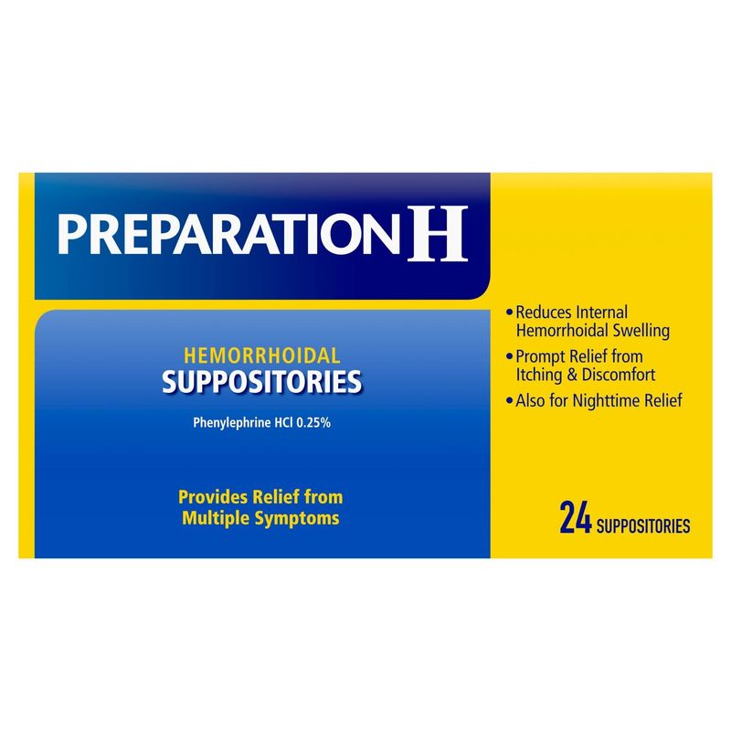 Preparation H Hemorrhoidal Suppositories, 24 count