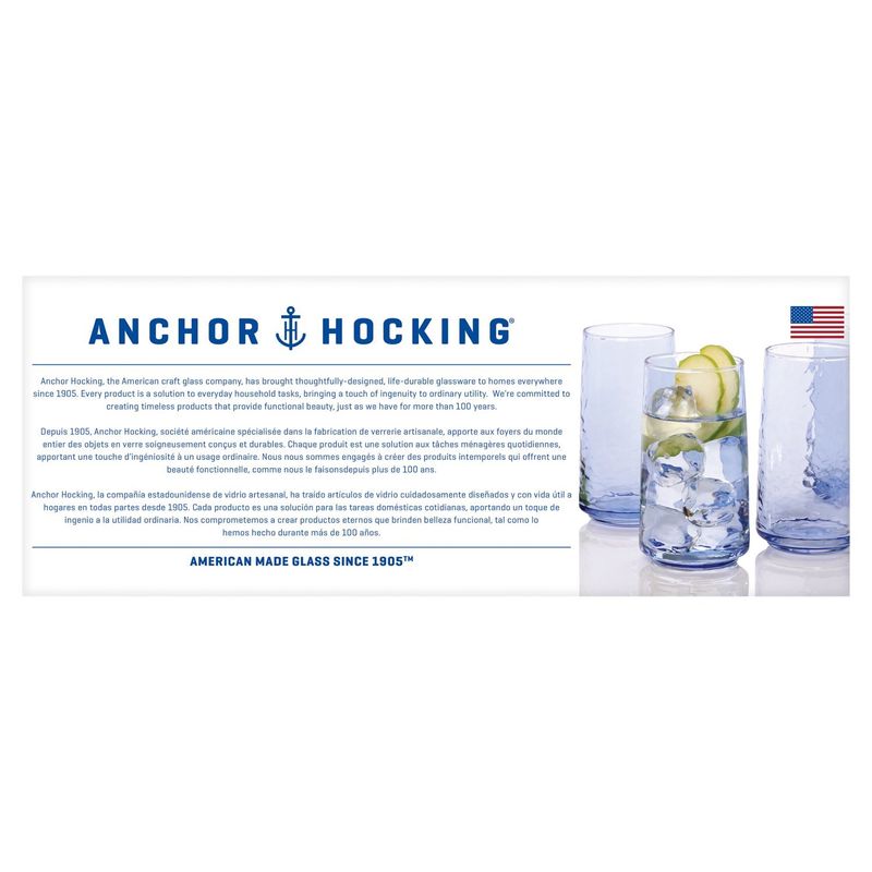 Anchor Hocking Brockhill Colors Glasses, 8 ct