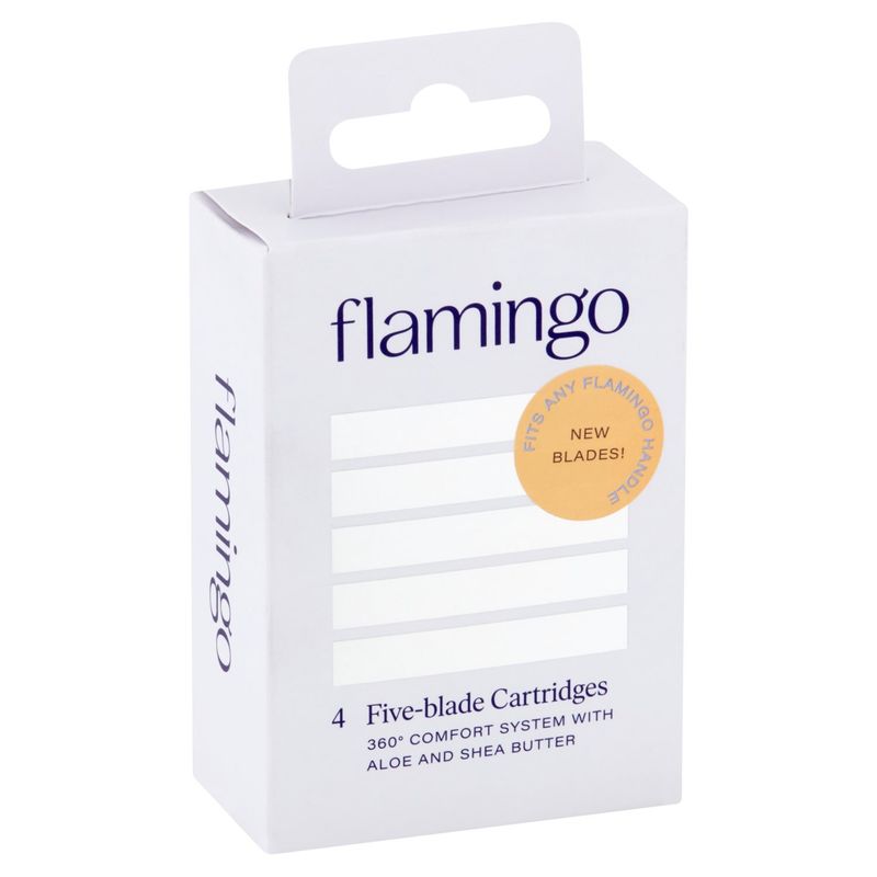 Flamingo Five-Blade Cartridges, 4 count