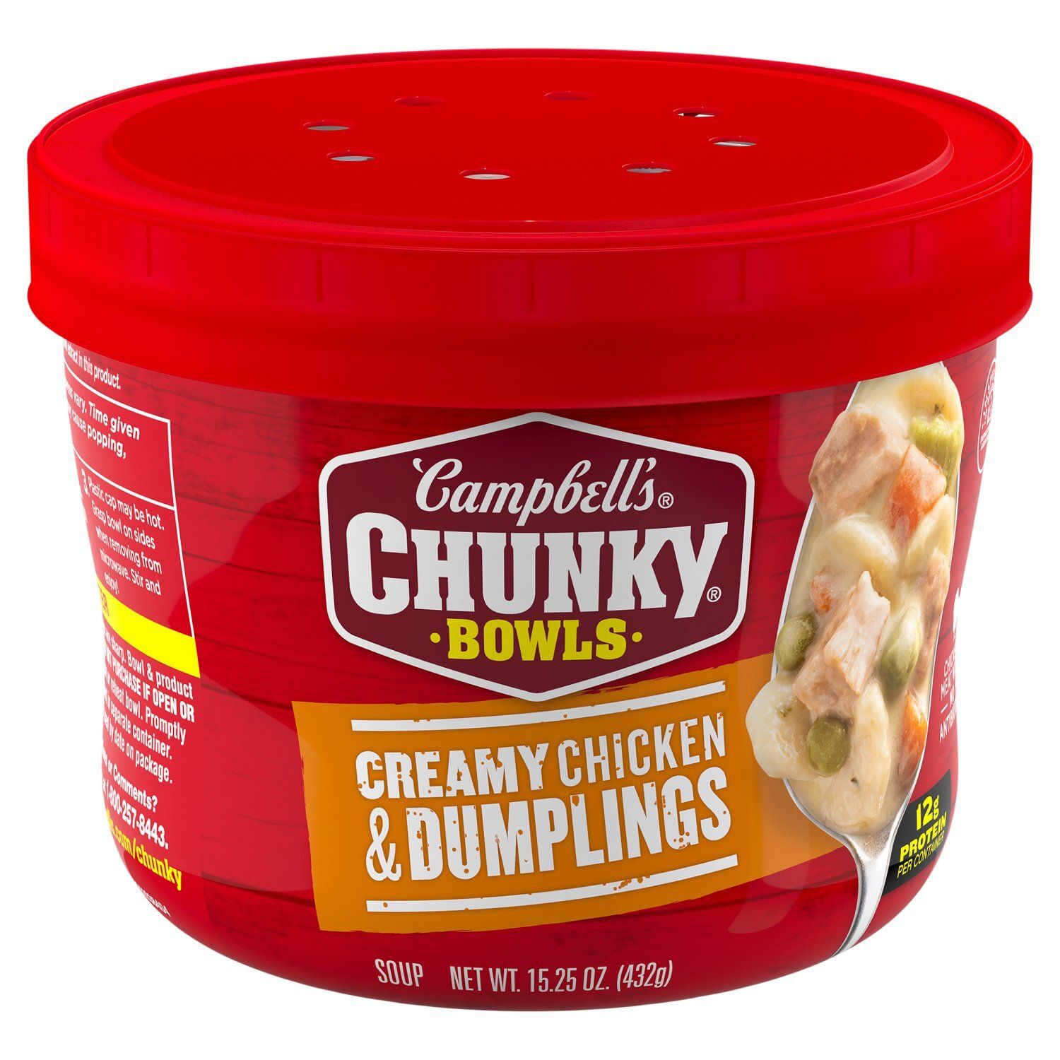 Campbell's Chunky Bowls Creamy Chicken &amp; Dumplings Soup, 15.25 oz