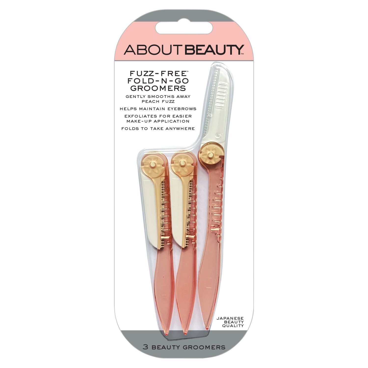 About Beauty Fuzz-Free Fold-N-Go Groomers, 3 count