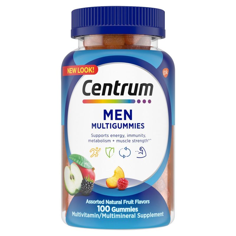 Centrum MultiGummies Gummy Multivitamin for Men, Multivitamin/Multimineral Supplement - 100 Count