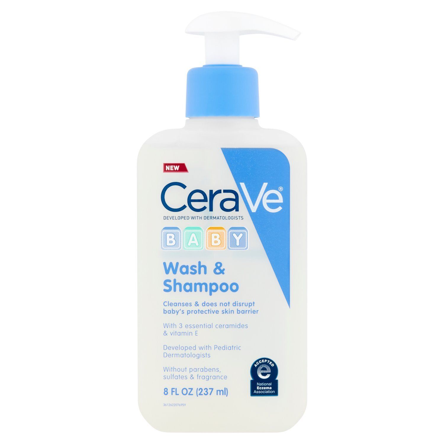 CeraVe Baby Wash &amp; Shampoo, 8 fl oz