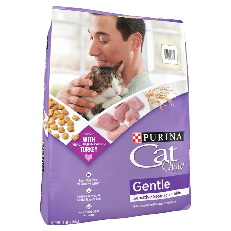Purina Cat Chow Gentle Sensitive Stomach + Skin Cat Food, 13 lb