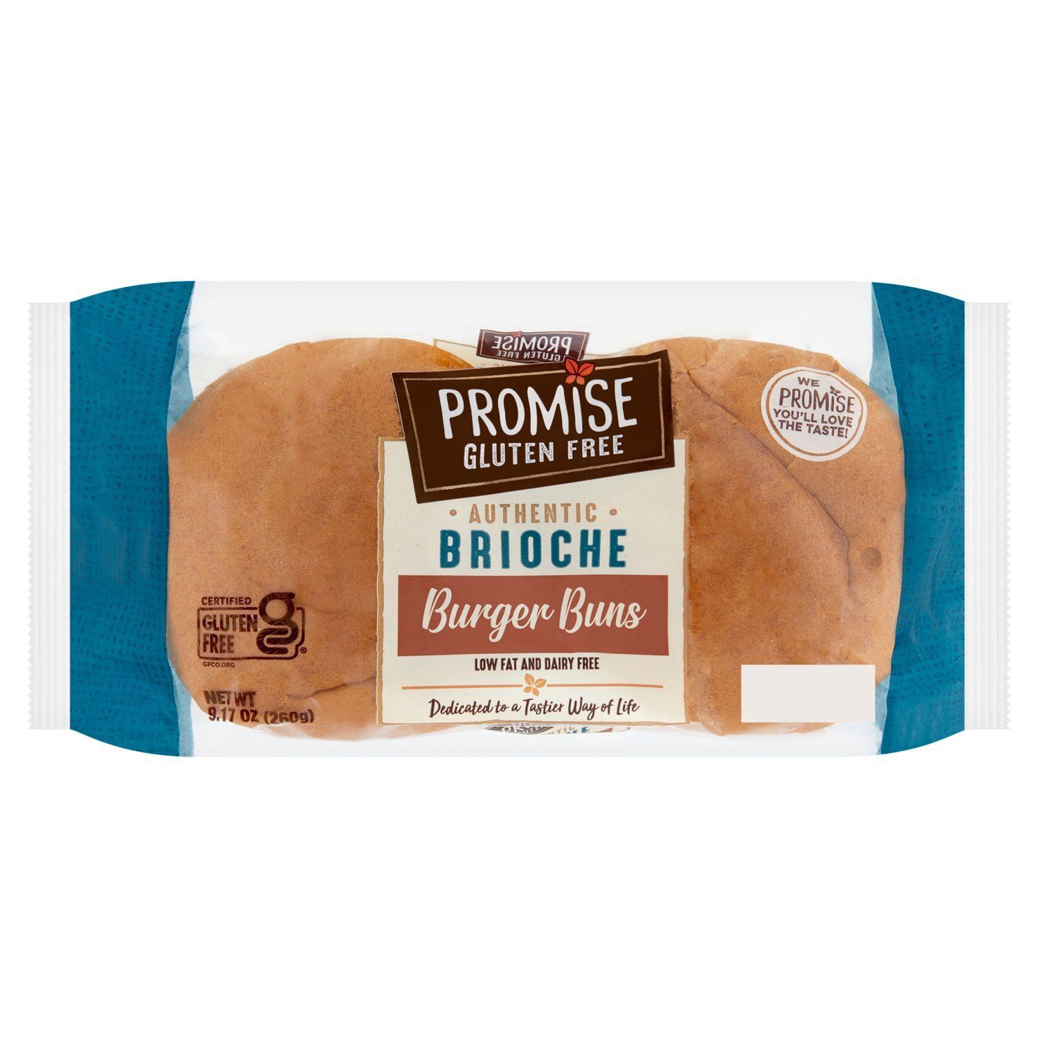 Promise Gluten Free Authentic Brioche Burger Buns, 9.17 oz