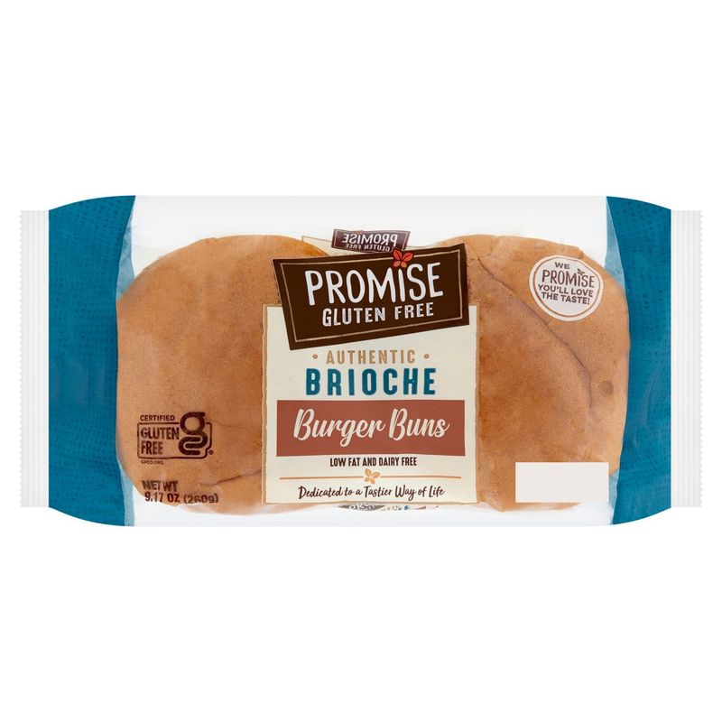 Promise Gluten Free Authentic Brioche Burger Buns, 9.17 oz