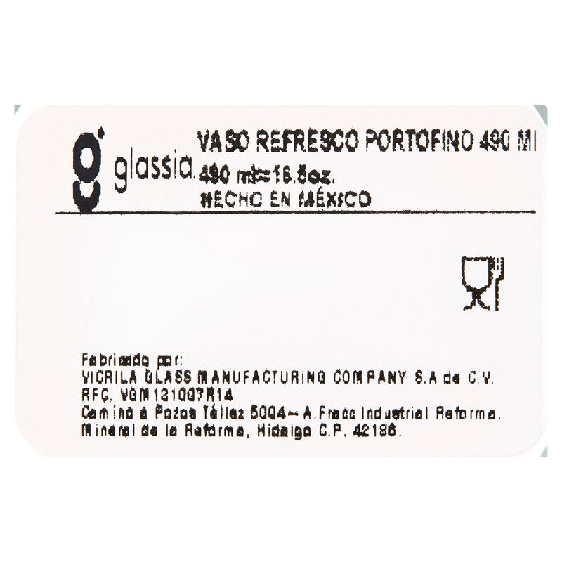 490 ml Portofino Soft Drink Glass