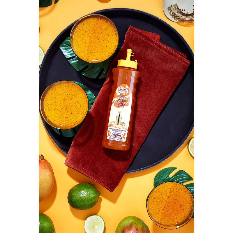 Master of Mixes Cocktail Essentials Infused Mango Simple Syrup with Premium Mangoes, 12.7 fl oz