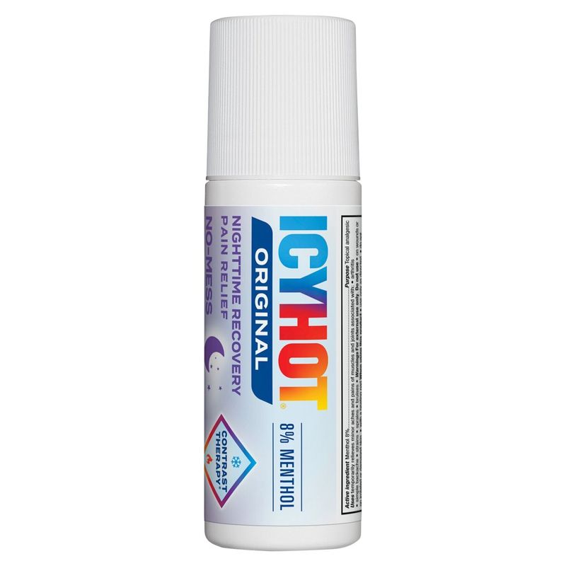 Icy Hot Original Nighttime Recovery Pain Relief No-Mess Roll On, 2 fl oz