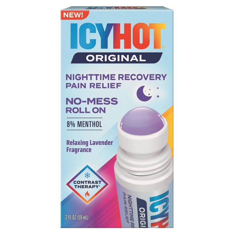 Icy Hot Original Nighttime Recovery Pain Relief No-Mess Roll On, 2 fl oz