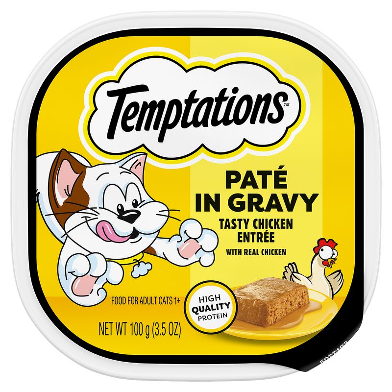 Temptations Tasty Chicken Paté in Gravy Food for Adult Cats 1+, 3.5 oz