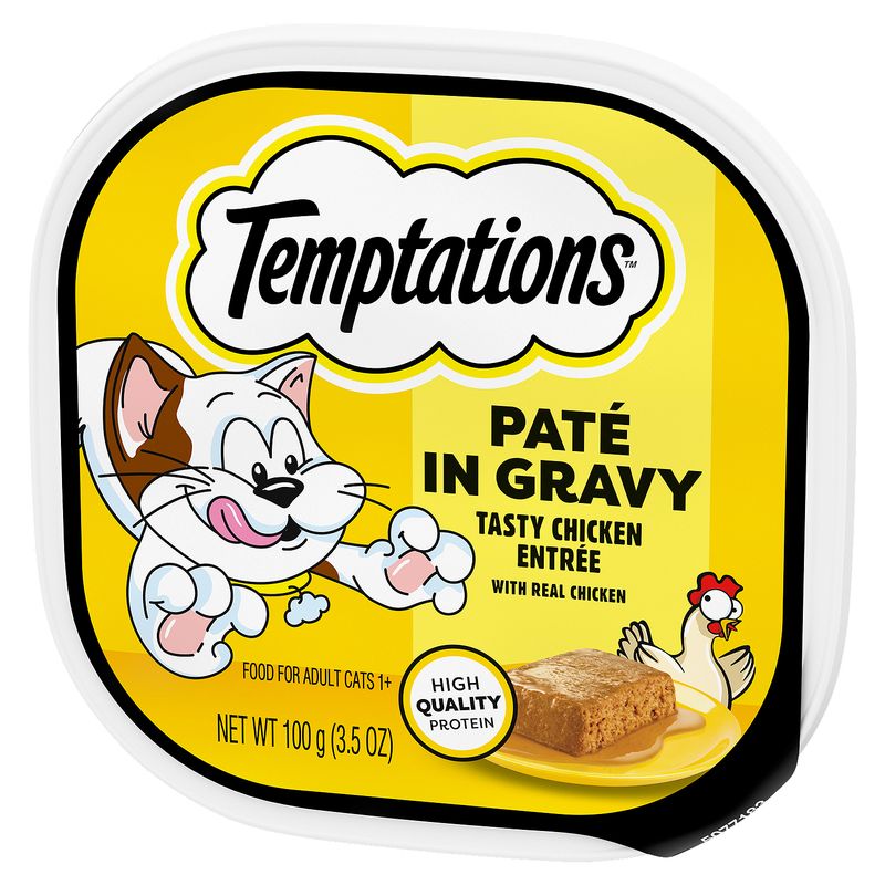 Temptations Tasty Chicken Paté in Gravy Food for Adult Cats 1+, 3.5 oz