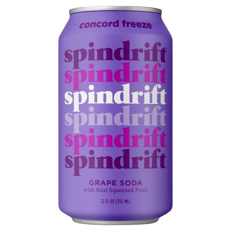 Spindrift Concord Freeze Grape Soda, 355 ml