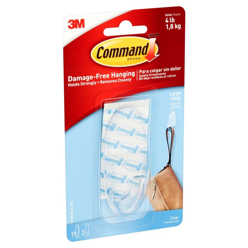 3M Command Brand Clear Large Hook
