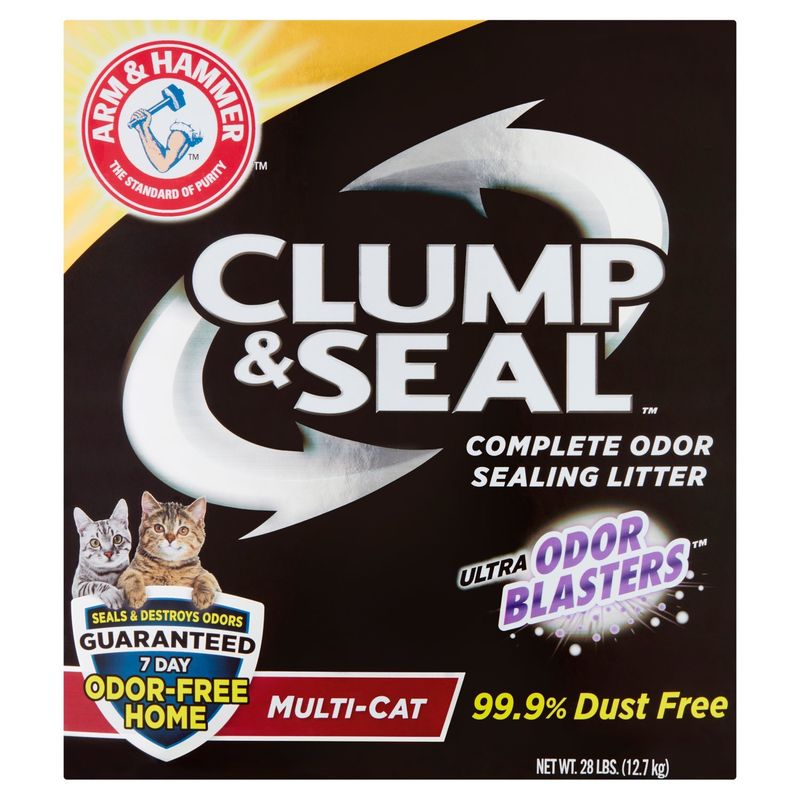 Arm &amp; Hammer Clump &amp; Seal Multi-Cat Complete Odor Sealing Litter, 28 lbs