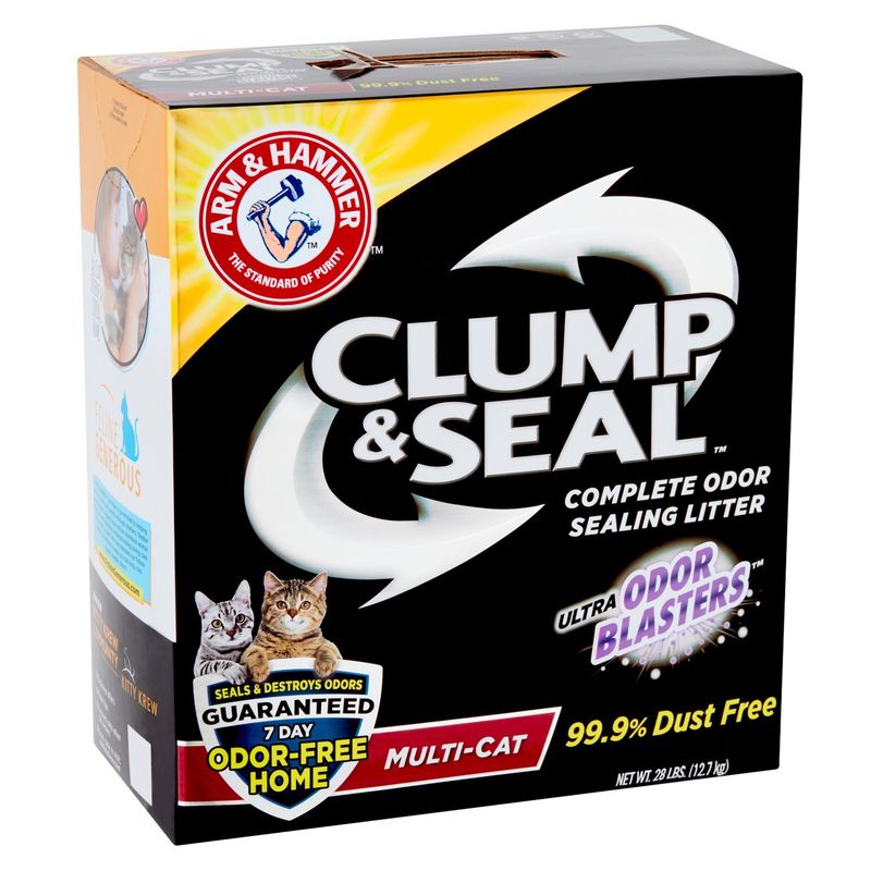 Arm &amp; Hammer Clump &amp; Seal Multi-Cat Complete Odor Sealing Litter, 28 lbs