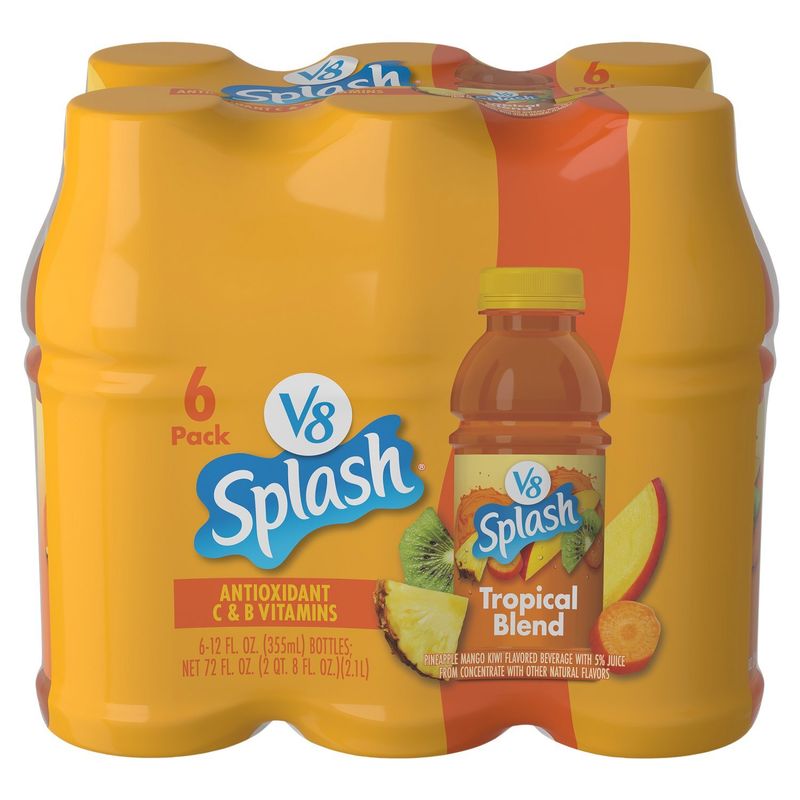 V8 Splash Tropical Blend Flavored Juice Beverage, 12 fl oz, 6 count