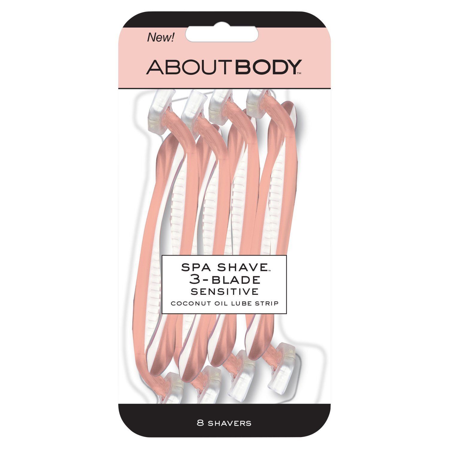 About Body Spa Shave 3-Blade Sensitive Shavers, 8 count