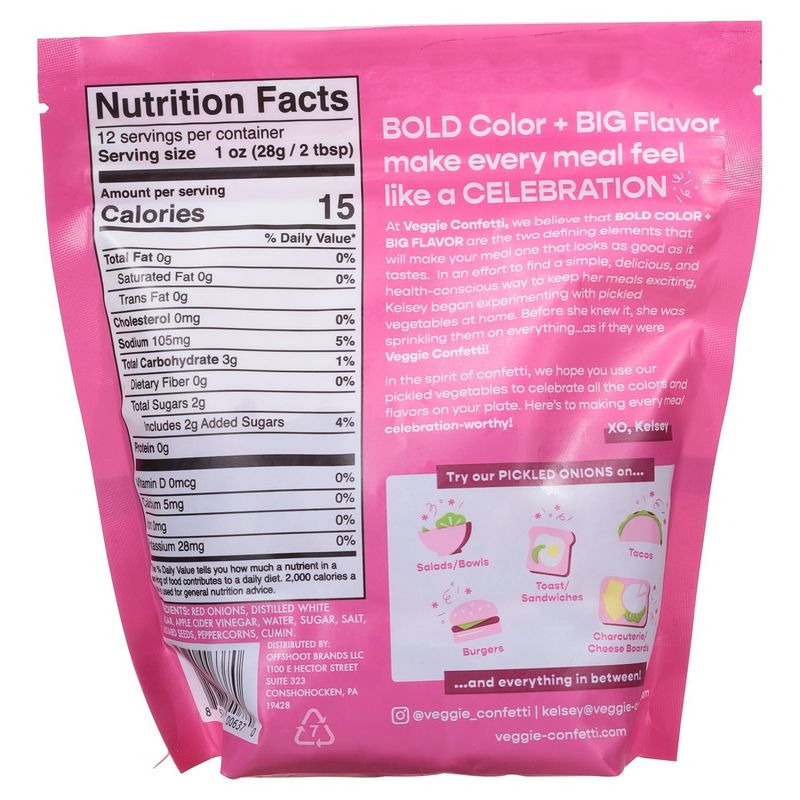 Veggie Confetti Pickled Onions, 12 oz