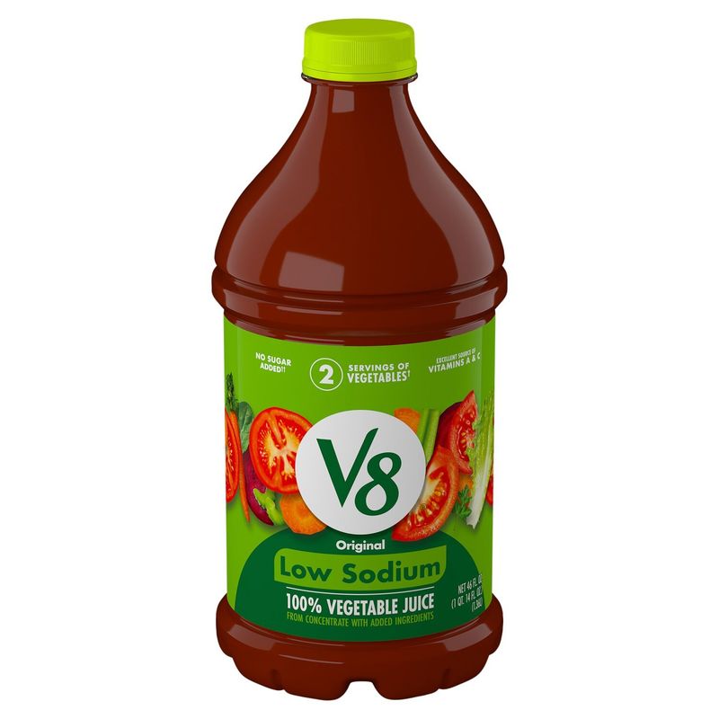 V8 Original Low Sodium 100% Vegetable Juice, 46 fl oz