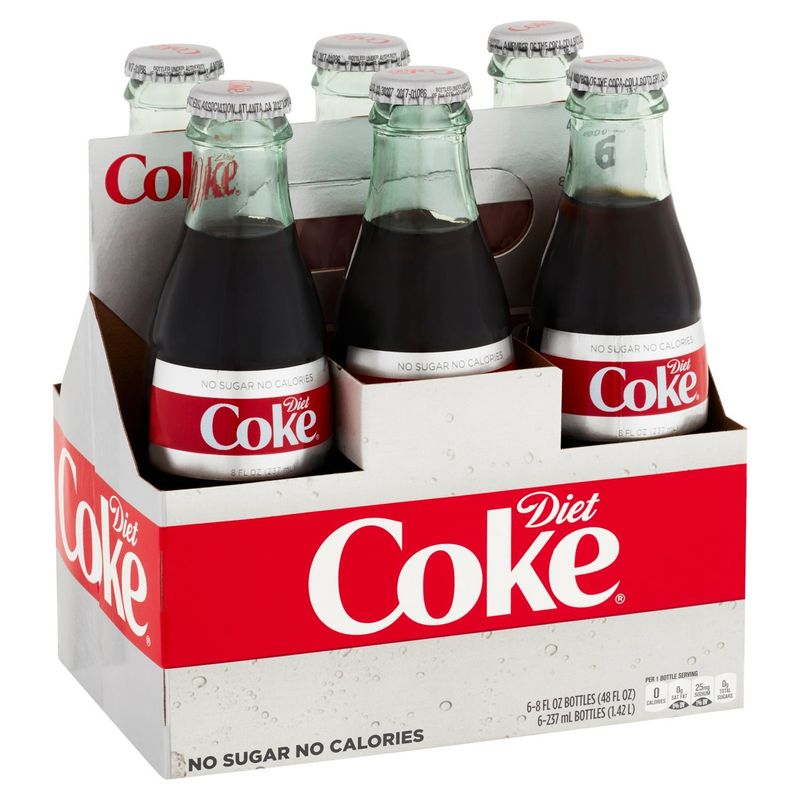 Diet Coke Soda, 8 fl oz, 6 count