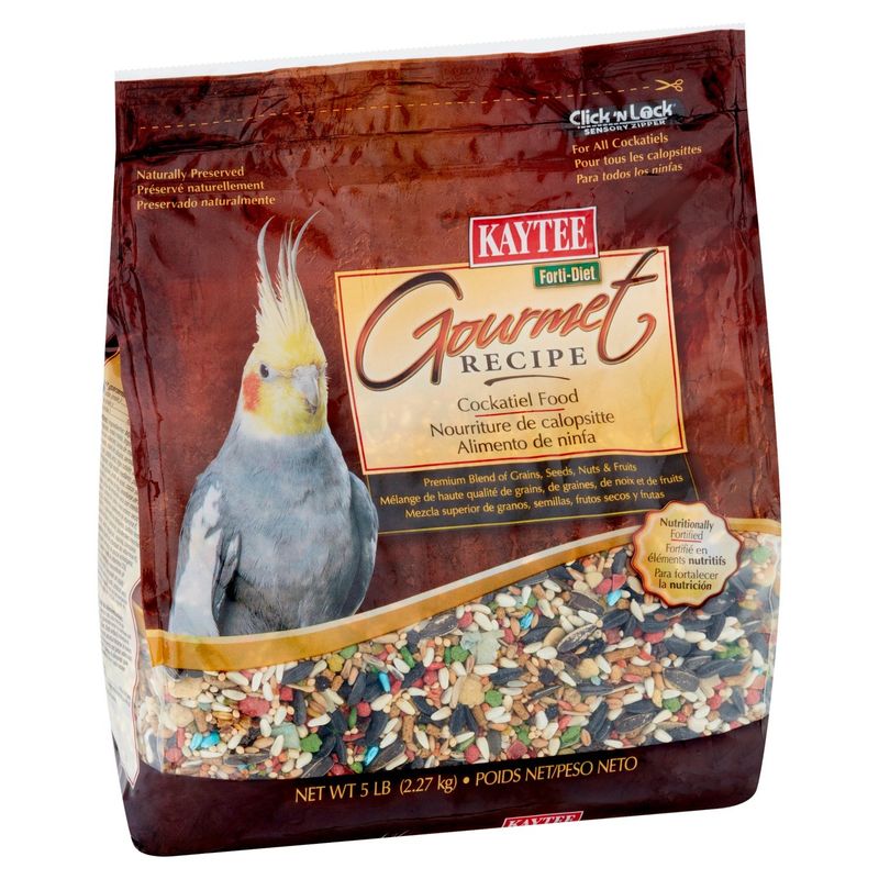 Kaytee Forti-Diet Gourmet Recipe Cockatiel Food, 5 lb
