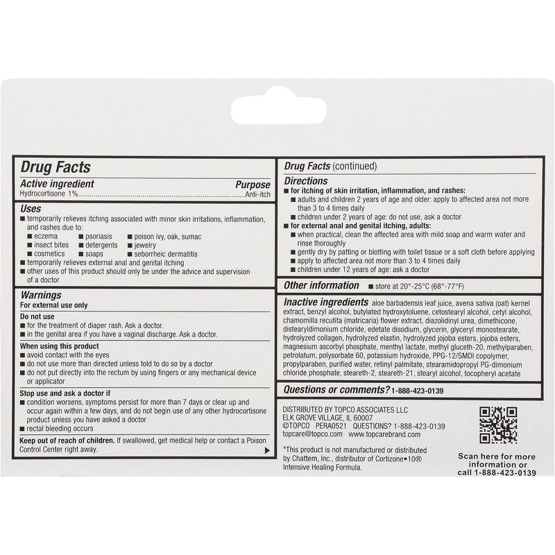 TopCare Hydrocortisone 1% Maximum Strength Cream
