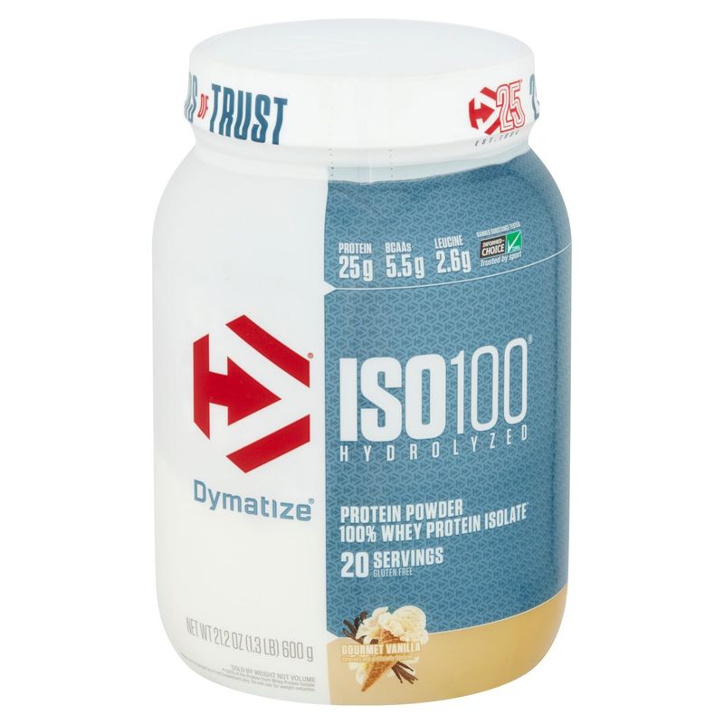 Dymatize Gourmet Vanilla ISO100 Hydrolyzed Protein Powder, 21.2 oz