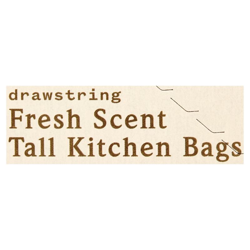 Paperbird 13 Gallon Drawstring Fresh Scent Tall Kitchen Bags, 40 count
