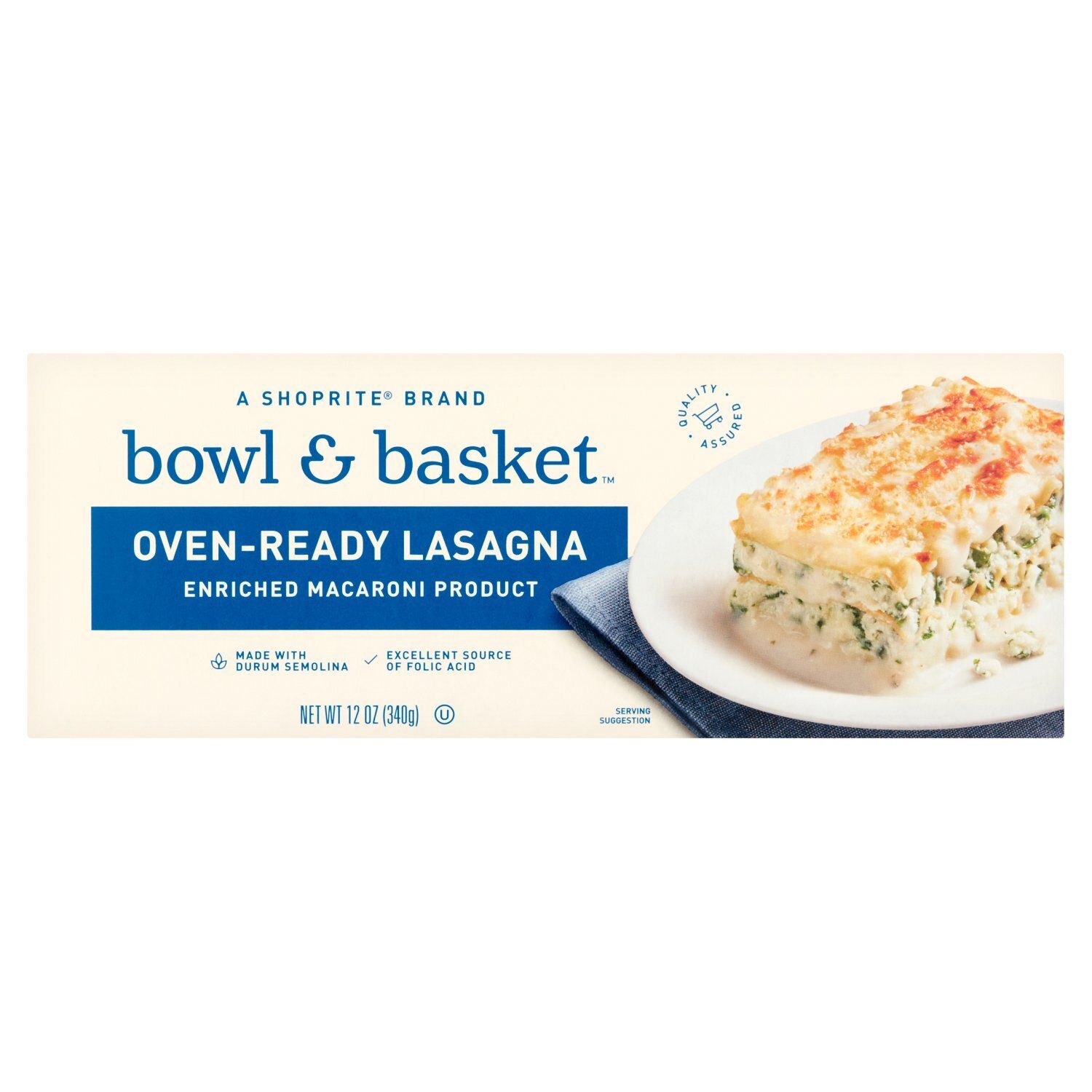Bowl &amp; Basket Oven-Ready Lasagna Pasta, 12 oz