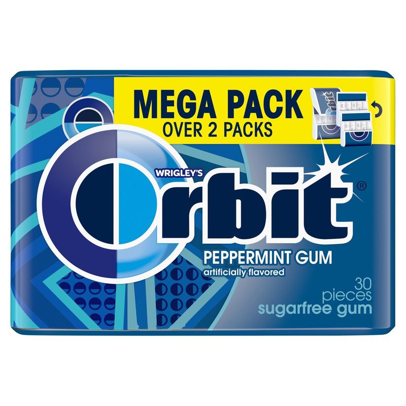 Wrigley's Orbit Peppermint Sugarfree Gum Mega Pack, 30 count