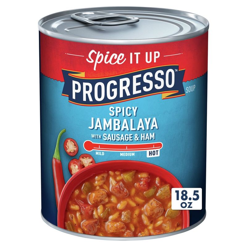 Progresso Hot Spicy Jambalaya with Sausage &amp; Ham Soup, 18.5 oz