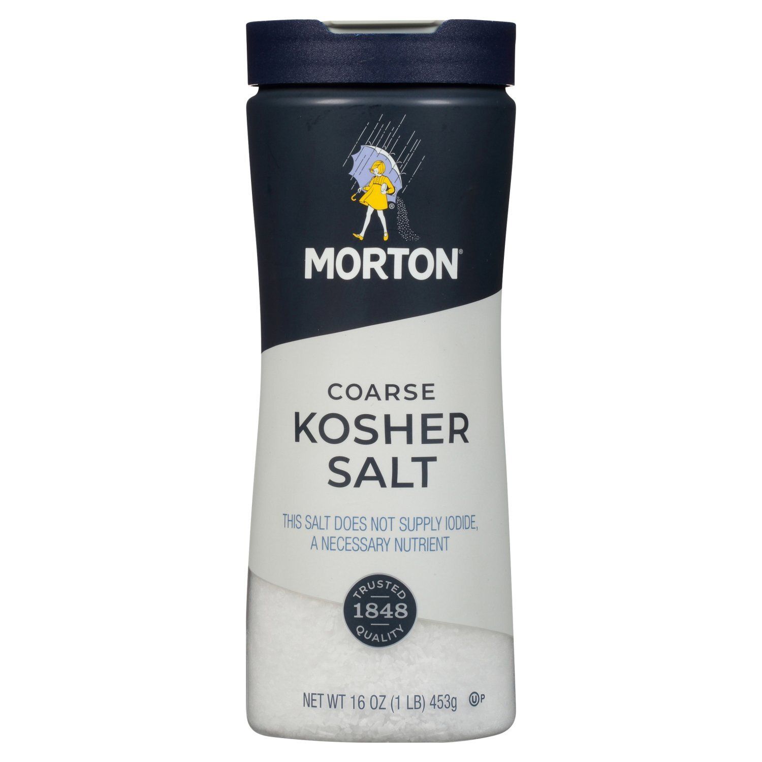 Morton Kosher Salt, Coarse, 16 Ounce
