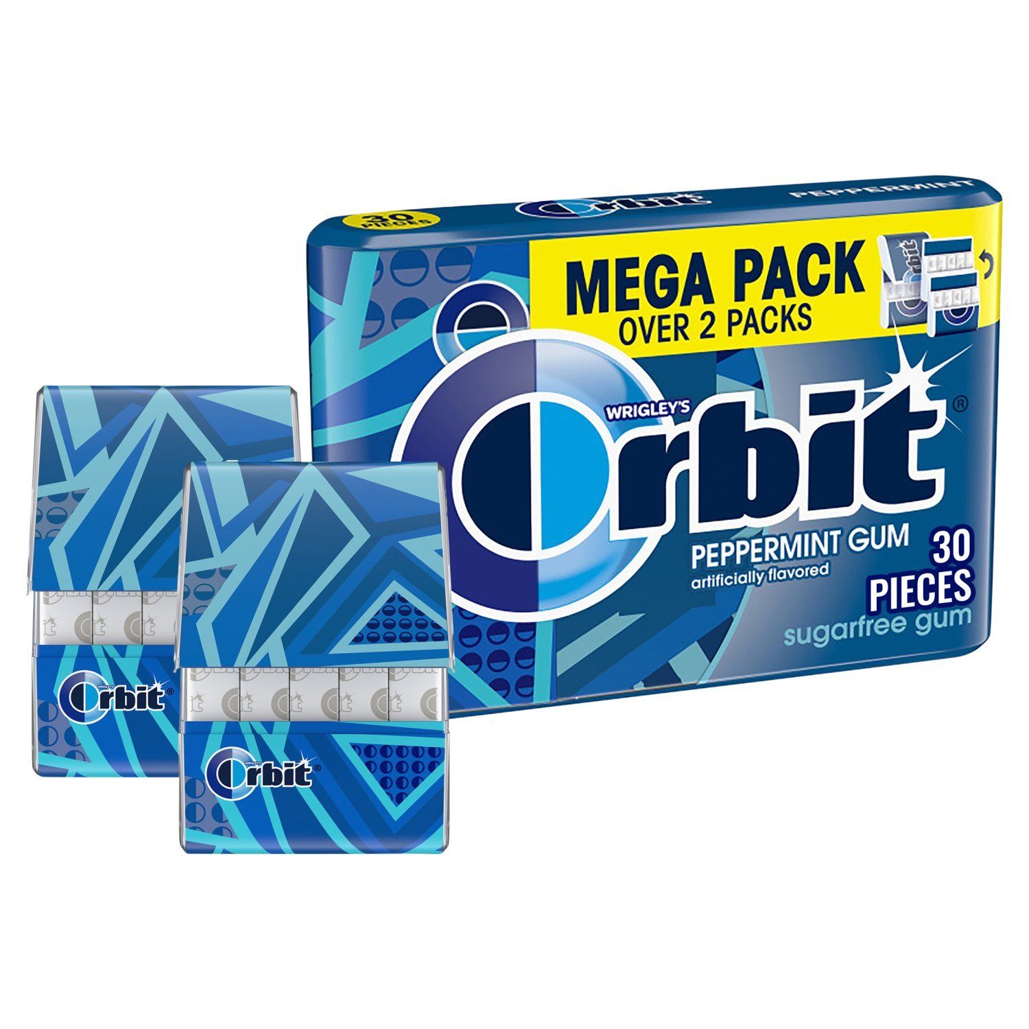 Wrigley's Orbit Peppermint Sugarfree Gum Mega Pack, 30 count