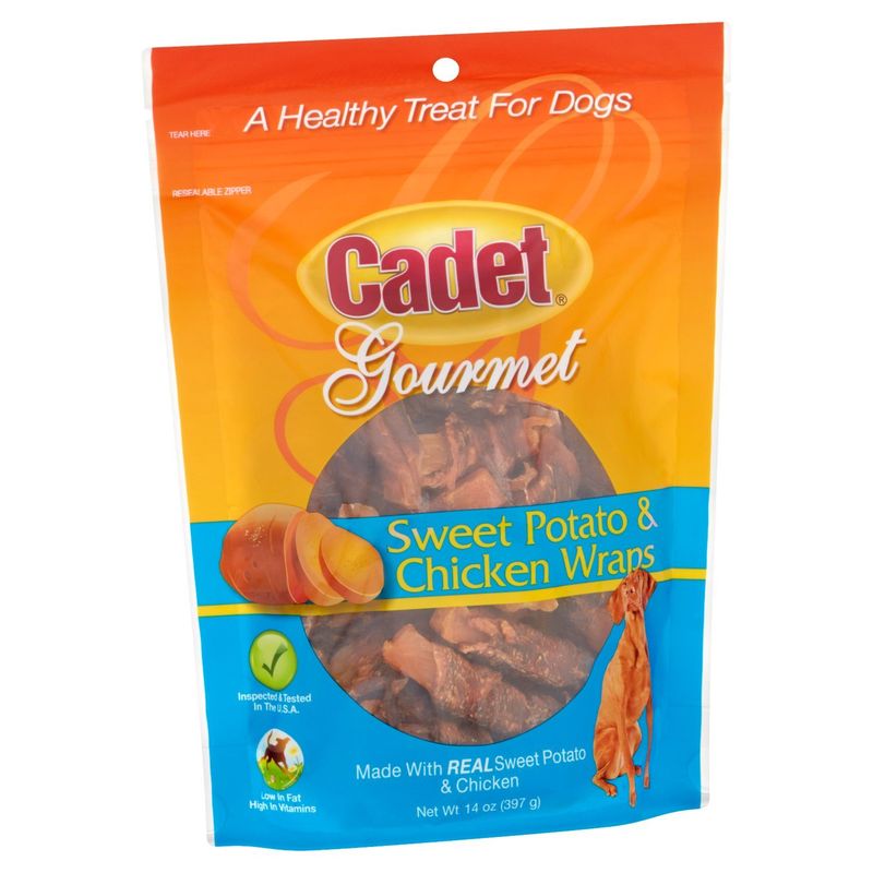 Cadet Gourmet Sweet Potato and Chicken Wraps Treat for Dogs, 14 oz