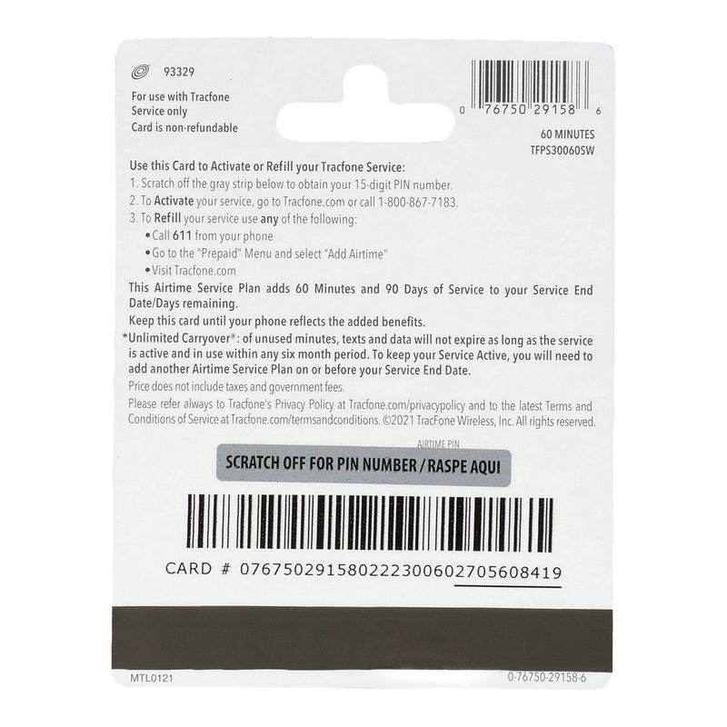 Tracfone $19.99 Gift Card, 1 each