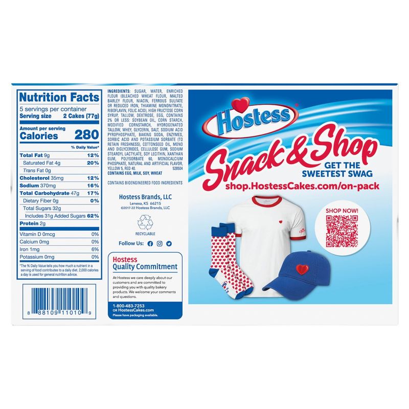 Hostess Twinkies Golden Sponge Cake with Creamy Filling, 10 count, 13.58 oz