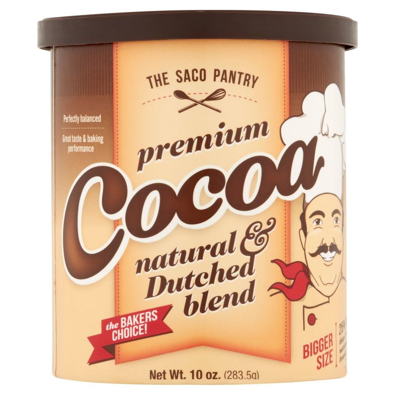 The Saco Pantry Natural &amp; Dutched Blend Premium Cocoa Bigger Size, 10 oz