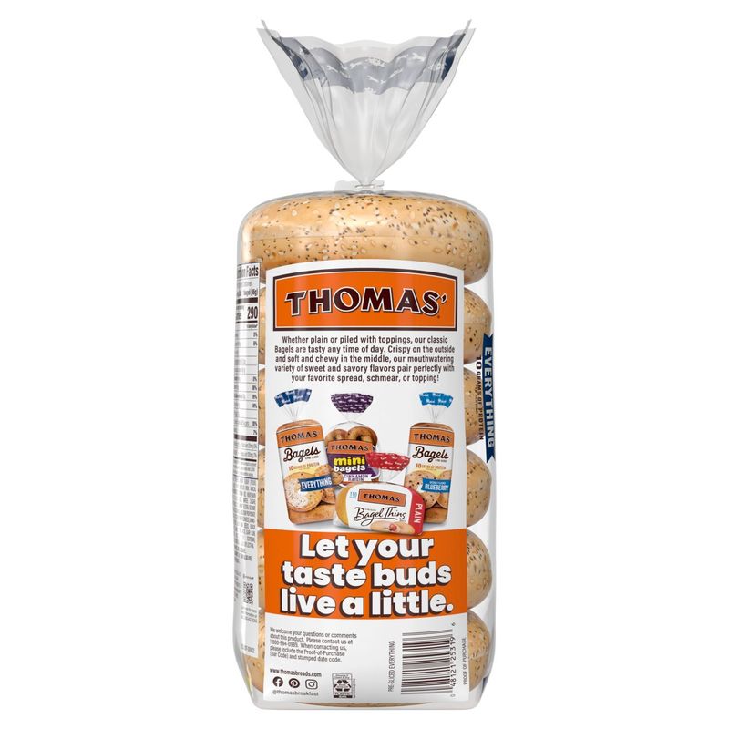Thomas' Everything Bagels, 6 count, 1 lb 4 oz