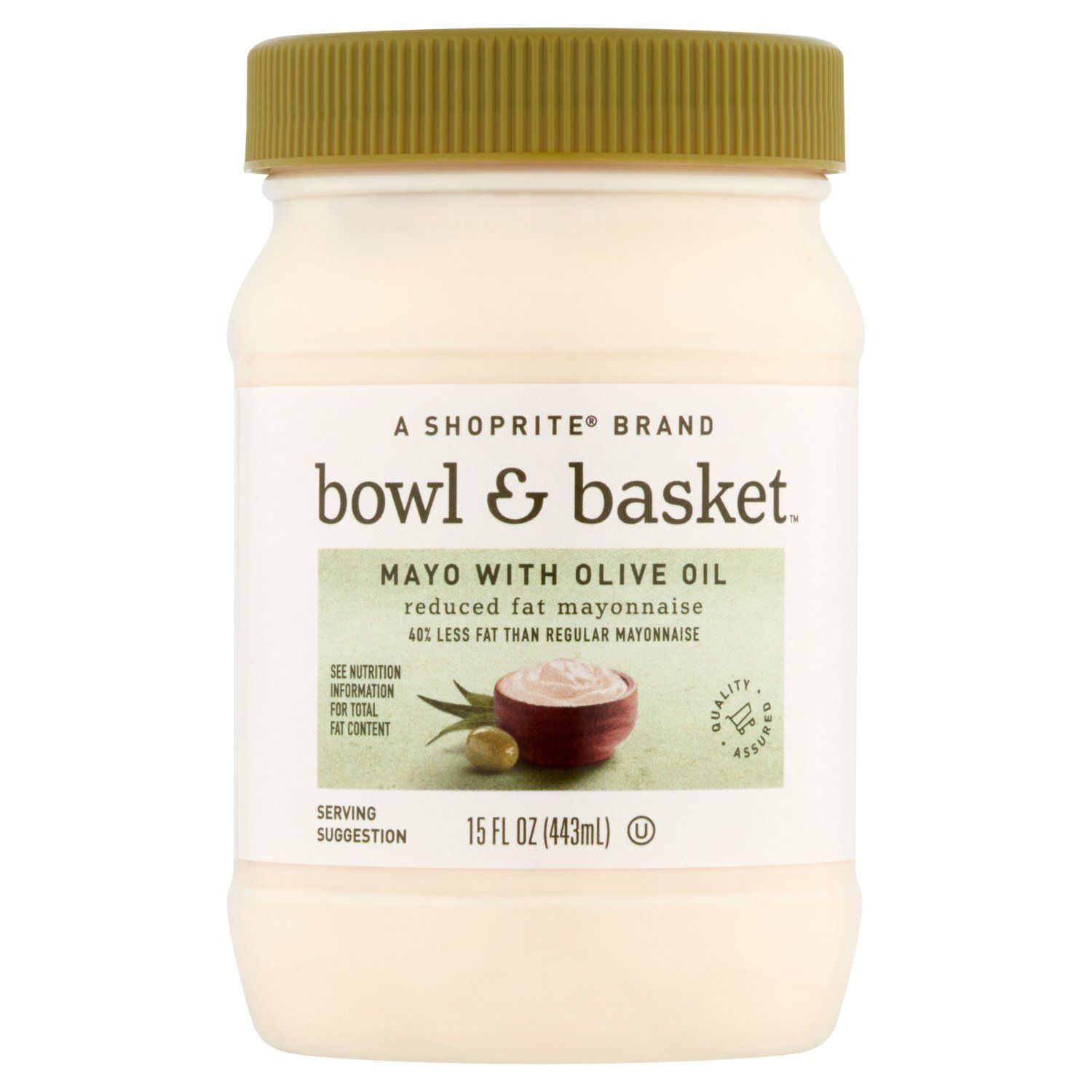 Bowl &amp; Basket Mayo with Olive Oil, 15 fl oz
